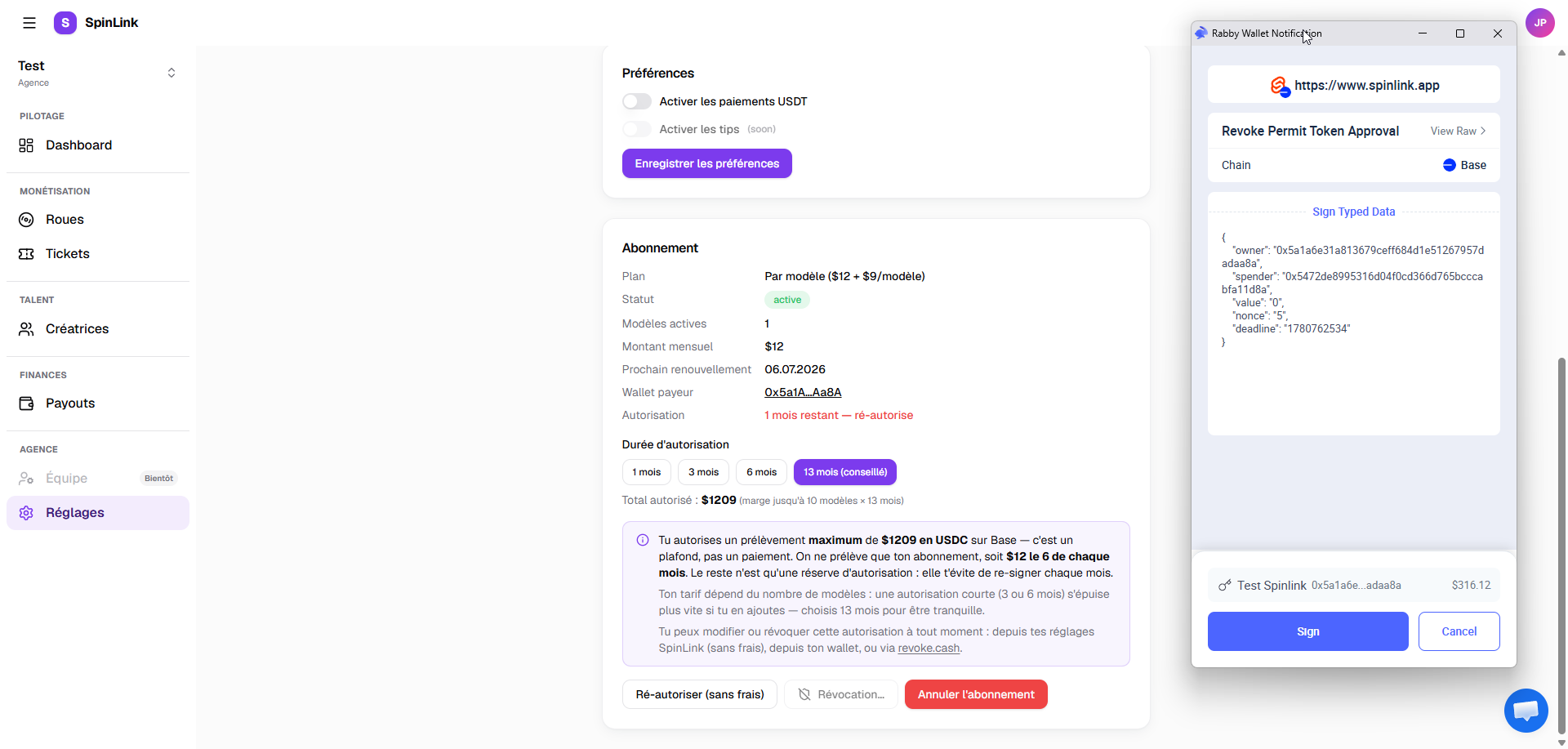 La signature de révocation dans le wallet : un permit à zéro qui remet le plafond à 0